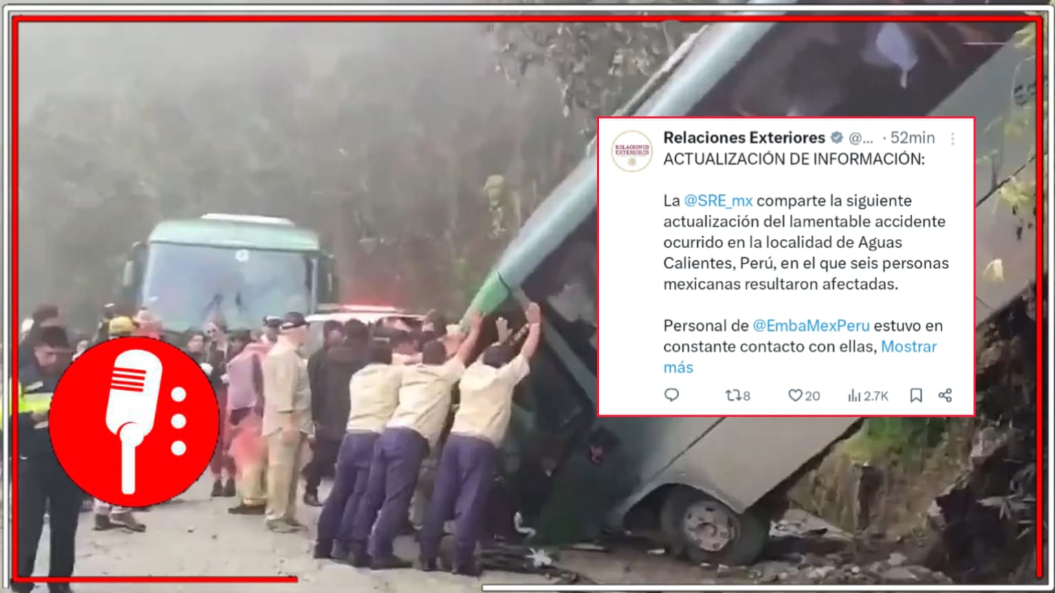 SRE anuncia que 4 connacionales heridos en Perú se recuperan en México; fueron trasladados en ambulancias aéreas