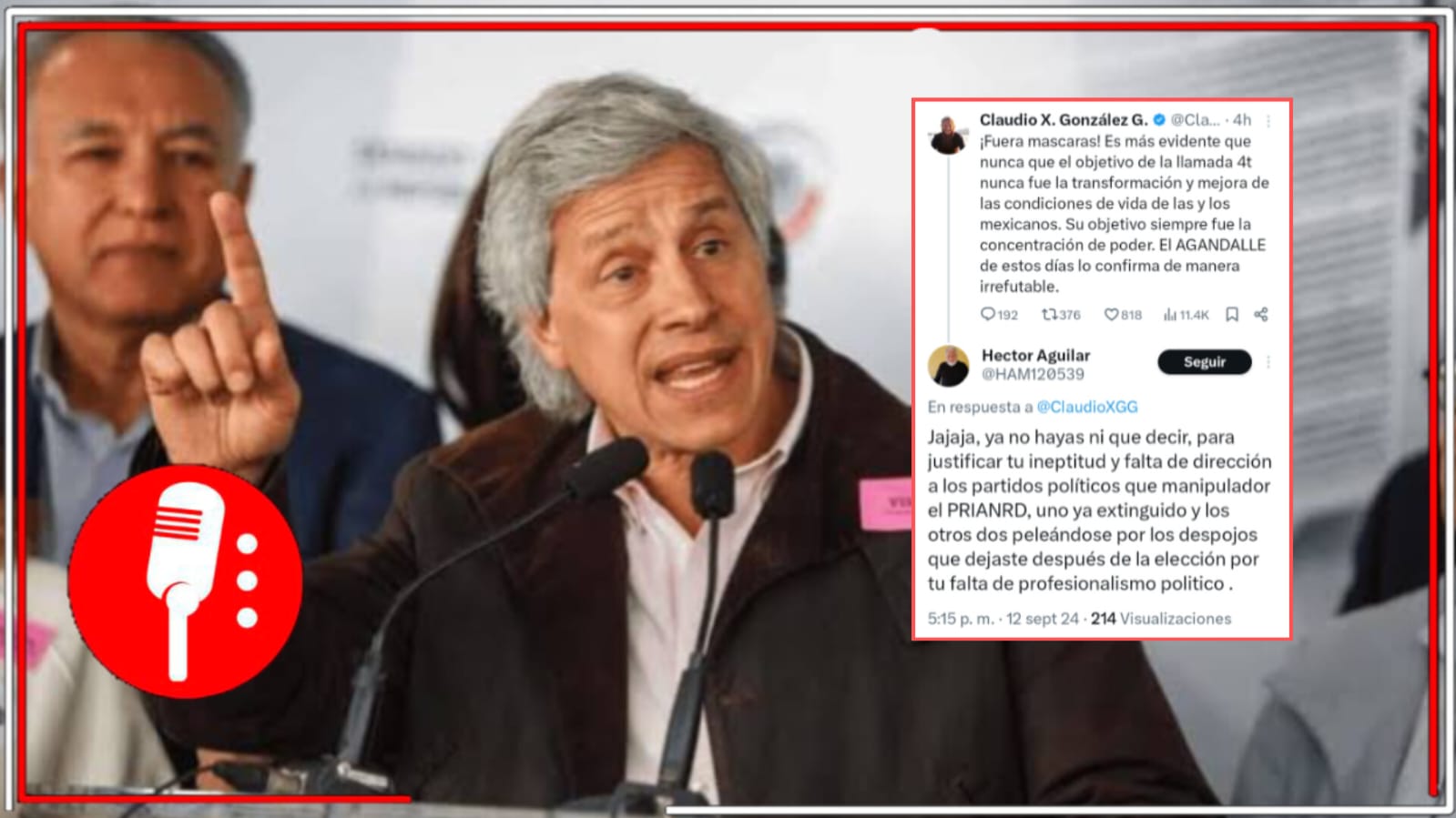 Ahora Claudio X. González dice que la 4T quiere concentrar el poder, pero en redes señalan que ya no sabe qué más inventar para justificar su fracaso político
