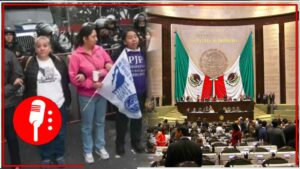 Porros del Poder Judicial bloquean avenida Congreso de la Unión y accesos a la Cámara de Diputados para evitar discusión de la Reforma (VIDEO)