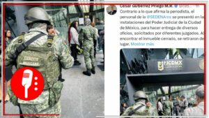 Falso que militares y Guardia Nacional custodien la sede el Poder Judicial en la Ciudad de México; los uniformados acudieron a entregar oficios, aclara abogado