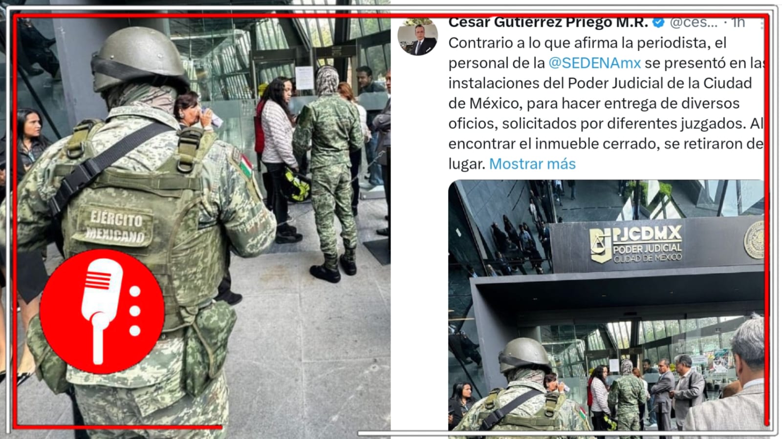Falso que militares y Guardia Nacional custodien la sede el Poder Judicial en la Ciudad de México; los uniformados acudieron a entregar oficios, aclara abogado