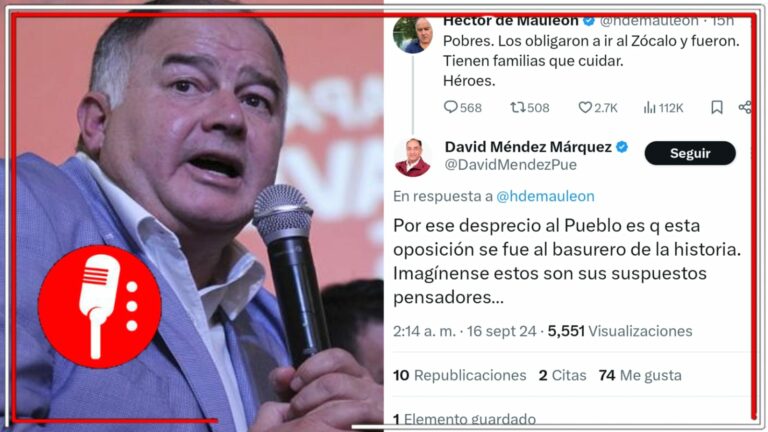 Por ese desprecio, la oposición está en el basurero de la historia; Héctor de Mauleón trata de hacer creer que el Zócalo se abarrotó de &#8220;acarreados&#8221;
