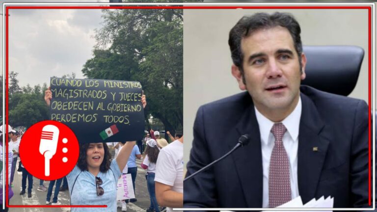 Lorenzo Córdova se suma a la marcha de estudiantes universitarios contra la reforma al Poder Judicial (VIDEO)