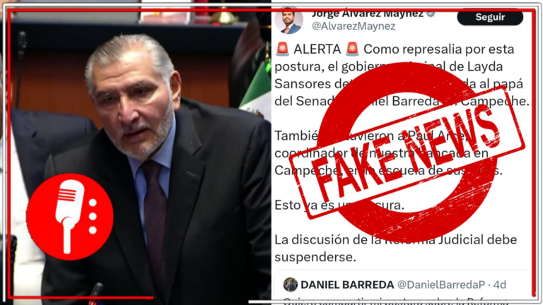 Falso que autoridades de Campeche “detuvieron” al senador de MC, Daniel Barreda y a su padre; Adán Augusto y Layda Sansores desmienten