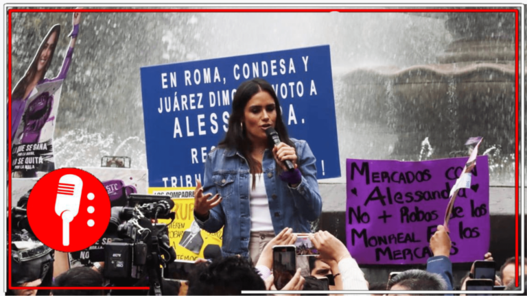 Por el derecho a hacer trampa: Alessandra Rojo de la Vega protesta tras anulación de su fraudulenta y violenta victoria en la alcaldía Cuauhtémoc
