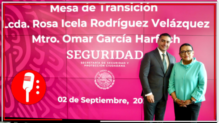 Rosa Icela Rodíguez y Omar García Harfuch inician el proceso de trancisión, de cara al inicio de la continuación histórica del gobierno de la transformación