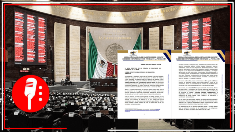 Integrantes del PJ manifiestan al Senado y a la Cámara de Diputados su desacuerdo a la reforma por falsas afectaciones al T-MEC