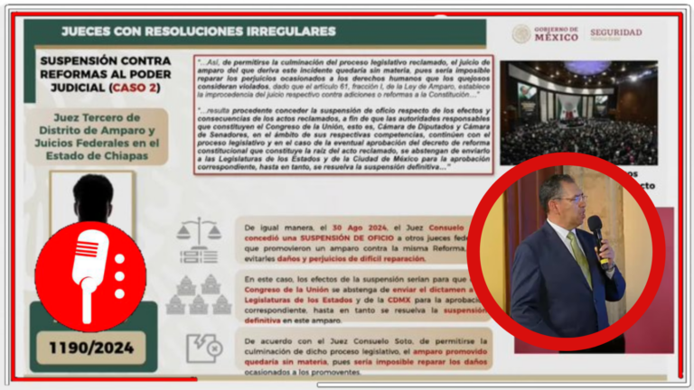 Luis Rodríguez Bucio expone a los jueces que emitieron amparos irregulares contra la Reforma al Poder Judicial para proteger los intereses de sus &#8220;patrones&#8221; corruptos