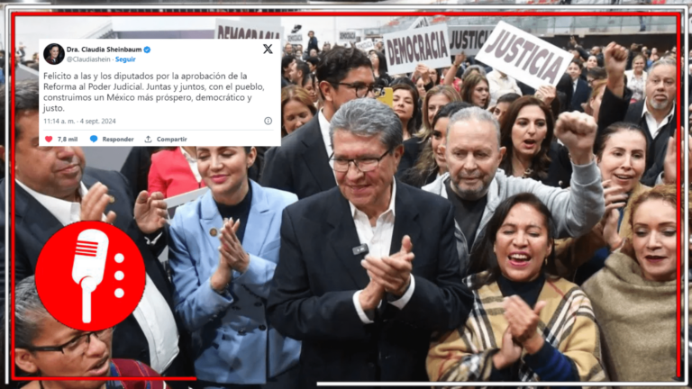 Claudia Sheinbaum celebra la aprobación de la Reforma al Poder Judicial que permitirá elegir jueces y magistrados por voto popular, fortaleciendo la democracia
