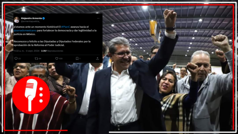 Alejandro Armenta, gobernador electo de Puebla, celebra aprobación de la Reforma al Poder Judicial
