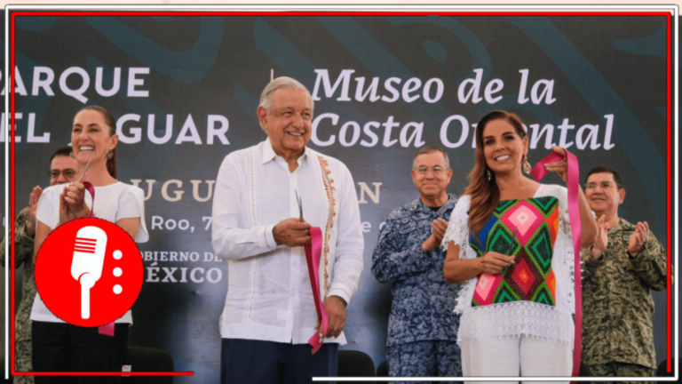 Mara Lezama, AMLO y Claudia Sheinbaum inauguran el Parque del Jaguar y el Museo de la Costa Oriental en Tulum, impulsando el turismo sustentable