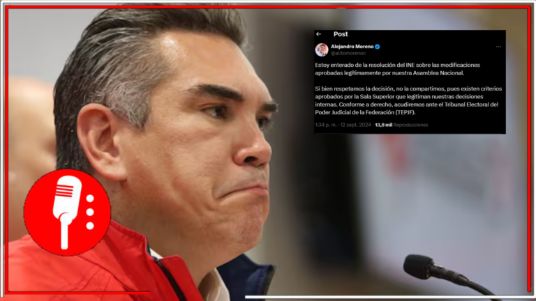 Consejo General del INE invalida las reformas a los estatutos del PRI que permitían la dictadura de  &#8220;Alito&#8221; Moreno en el partido