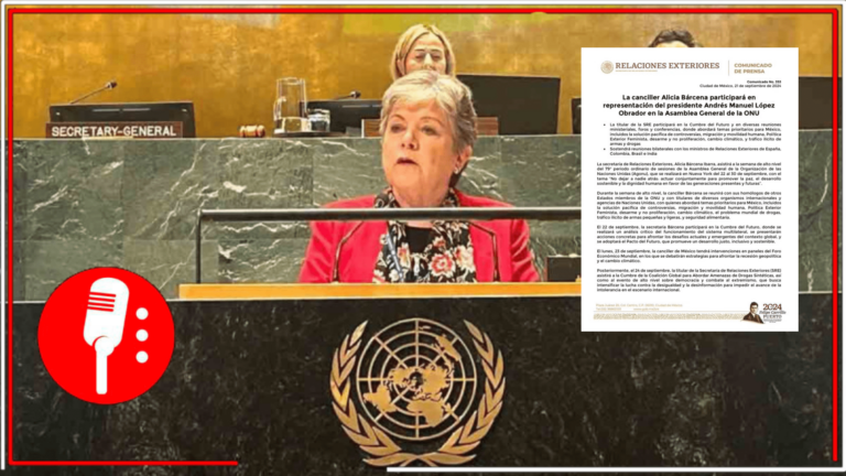 Alicia Bárcena representará a México en la Asamblea General de la ONU con agenda llena de encuentros y temas clave