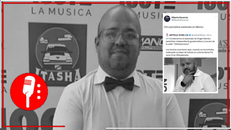El periodista Alberto Escorcia se une a la campaña de mentiras y difunde información falsa sobre el asesinato de periodista guatemalteco