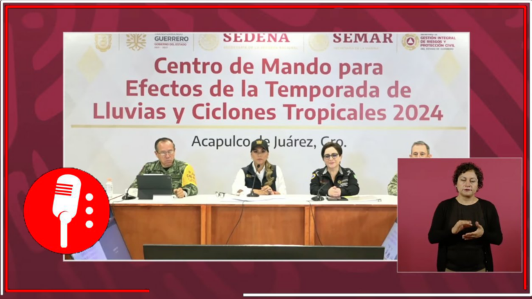 Ante la llegada del huracán John a Guerrero y Oaxaca, Laura Alzúa informa activación de operativos de emergencia con más de 18 mil elementos de respuesta