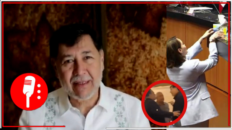 Lilly Téllez ataca nuevamente a Gerardo Fernández Noroña y lo revictimiza por la agresión que vivió, entregándole uns kleenex en plena sesión del Senado