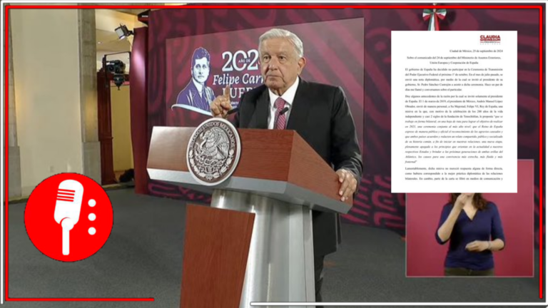 AMLO respalda decisión de Sheinbaum sobre la ausencia del Rey de España en la toma de protesta