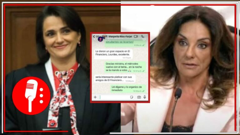 Exhiben presunta conversación entre la periodista Lourdes Mendoza y la ministra Margarita Ríos Farjat