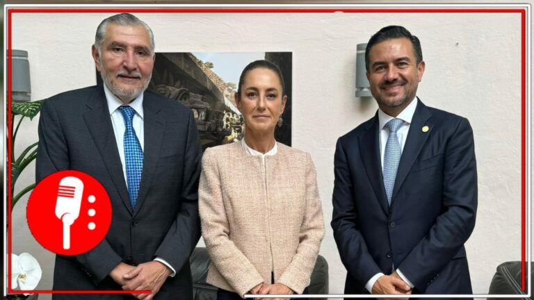 Claudia Sheinbaum y Adán Augusto López Hernández se reúnen con Miguel Ángel Yunes Márquez  