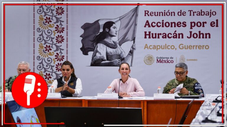 La presidenta Claudia Sheinbaum acudió a Acapulco para supervisar las zonas afectadas por el huracán &#8216;John&#8217;