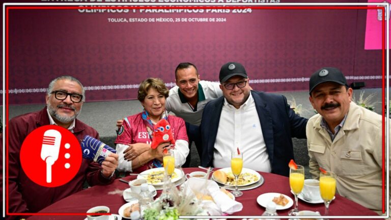 José Ramón López Beltrán acompaña a la gobernadora Delfina Gómez en entrega de estímulos a deportistas olímpicos y paralímpicos