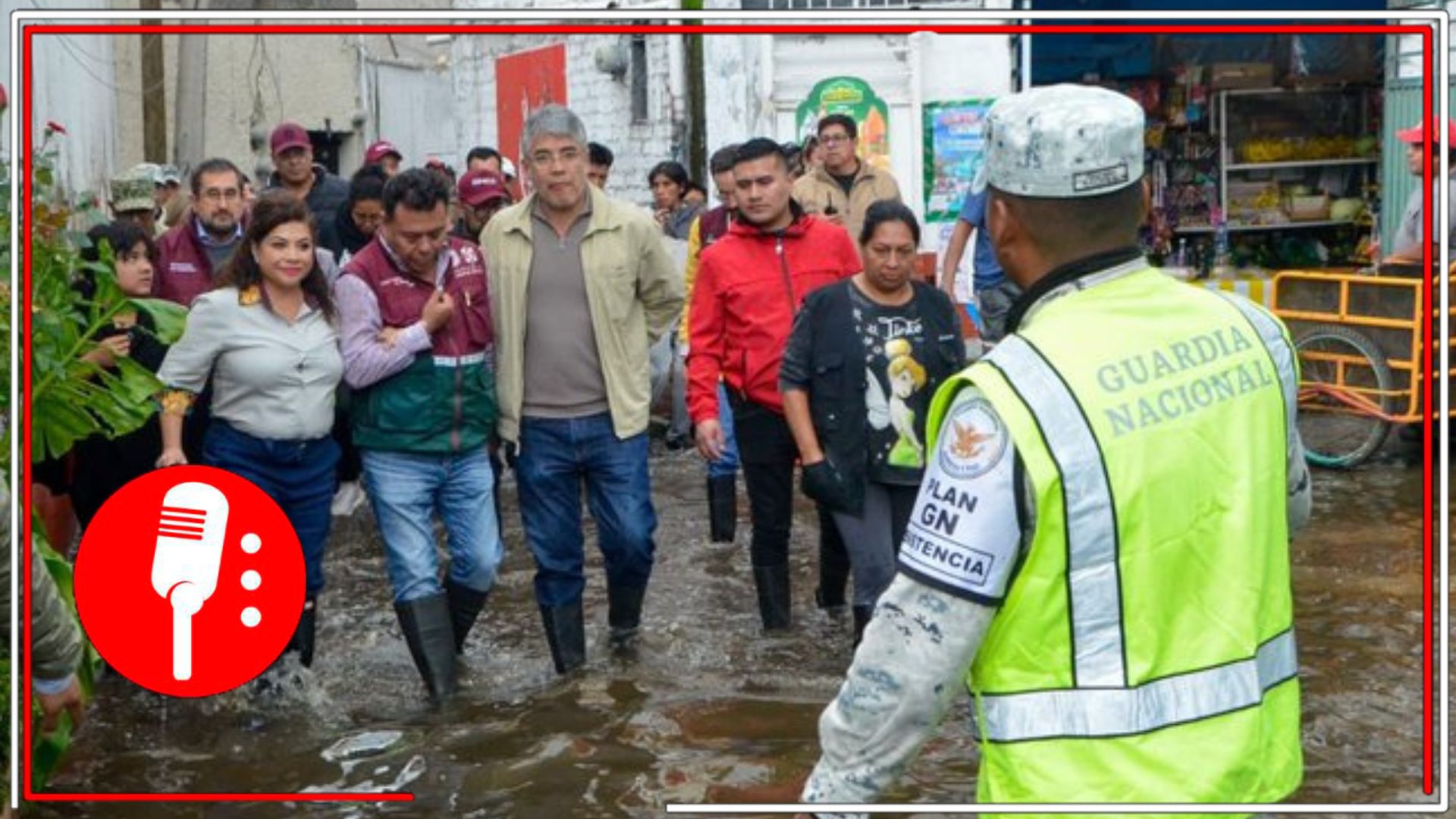 La Jefa de Gobierno de la CDMX recorre zonas afectadas de Xochimilco por fuertes lluvias.