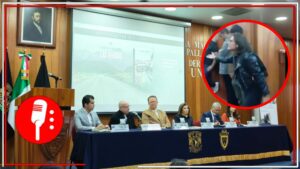La jueza Karina Ibarra irrumpe la presentación del magistrado Felipe de la Mata y lo llama &#8220;Traidor a la patria&#8221;