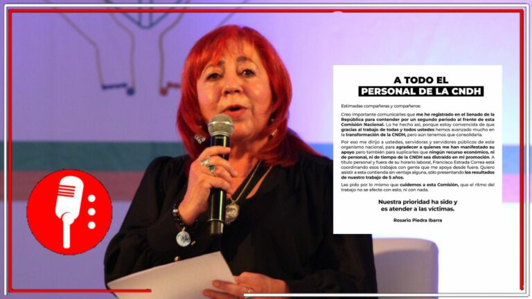 Rosario Piedra Ibarra alza la mano para un segundo período frente a la CNDH