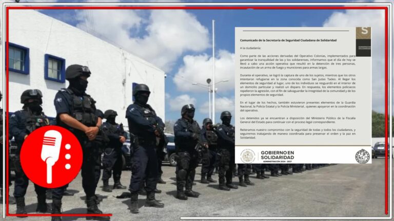 La SSC detiene a tres personas en el municipio Solidaridad tras operativo
