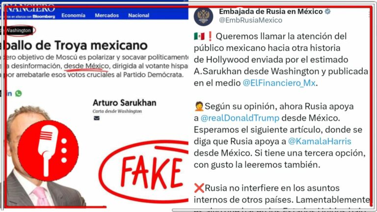 Rusia no interfiere en los asuntos internos de otros países: La embajada del gigante euroasiático desmiente tendenciosa columna publicada en El Financiero