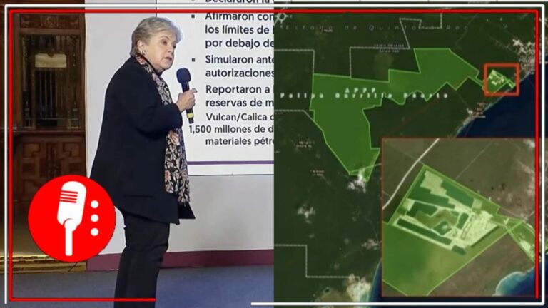 Alicia Bárcena aclara que no se expropiaron los terrenos de Calica; explica que la zona, al ser Área Natural Protegida, ya no se usará para extraer piedra