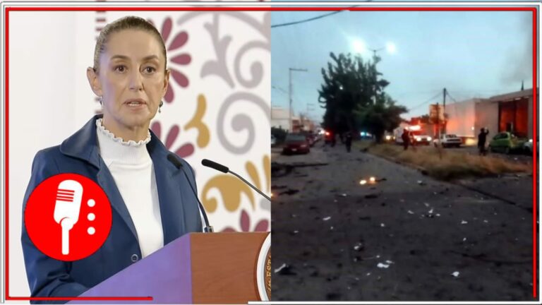 La presidenta Sheinbaum informa que la Fiscalía General de la República investiga explosión de auto bomba en Acámbaro, Guanajuato