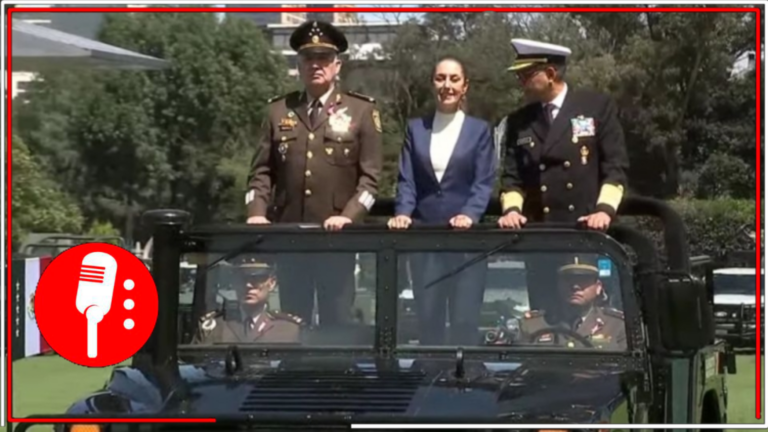 Fuerzas Armadas de México rinden saludo a la presidenta Claudia Sheinbaum en Campo Marte