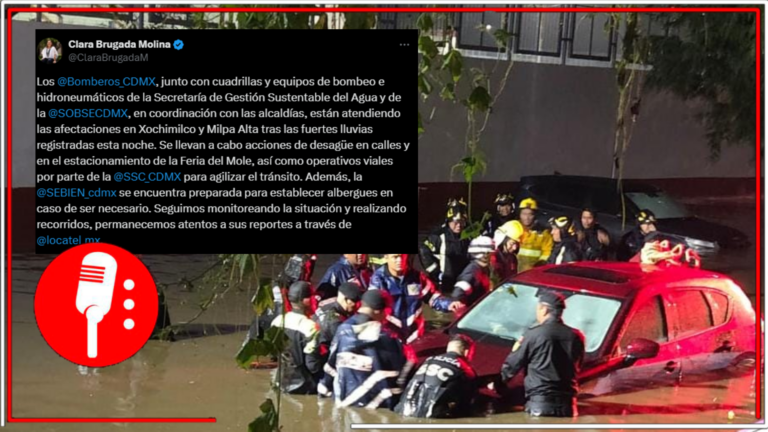 Inundaciones en Xochimilco y Milpa Alta movilizan a autoridades tras intensas lluvias