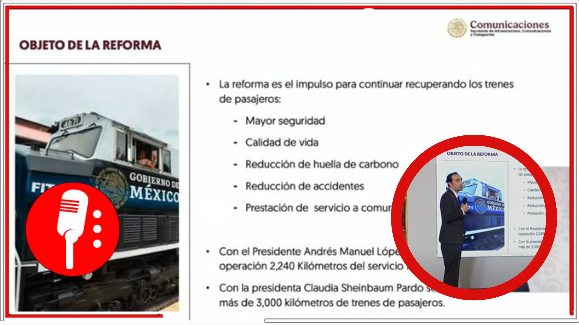 Andrés Lajous presenta avances del rescate del transporte ferroviario que emprendió la 4T, después de haber sido privatizado por gobiernos neoliberales