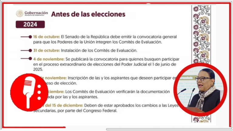 Avanza proceso de elección judicial para 2025: Rosa Icela detalla los siguientes pasos para la histórica jornada