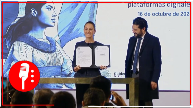 Claudia Sheinbaum y Marath Bolaños presentan iniciativa para regular trabajo en plataformas digitales y proteger los derechos laborales