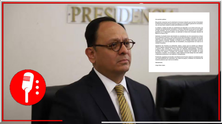 Jorge Islas rechaza dirigir Coordinación General de Consulados tras acusaciones de maltrato laboral hacia mujeres
