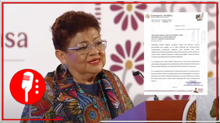 Ernestina Godoy solicita a la SCJN y al CJF intervenir ante suspensión inconstitucional de la Reforma Judicial por jueza federal