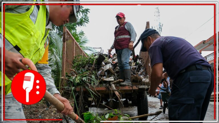 La gobernadora Mara Lezama recorre las calles de Quintana Roo después del paso de la tormenta tropical Sara