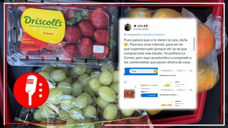 Les falta tianguis: Conservadores se quejan de haber pagado 350 pesos por mandarinas, uvas y fresas; culpa a la 4T pero en redes los tunden