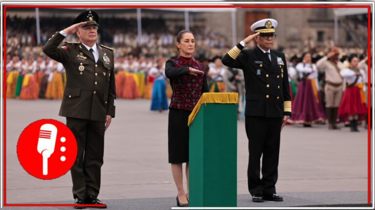 En un acto histórico, la Presidenta encabeza su primer desfile militar en conmemoración del 114 aniversario de la Revolución