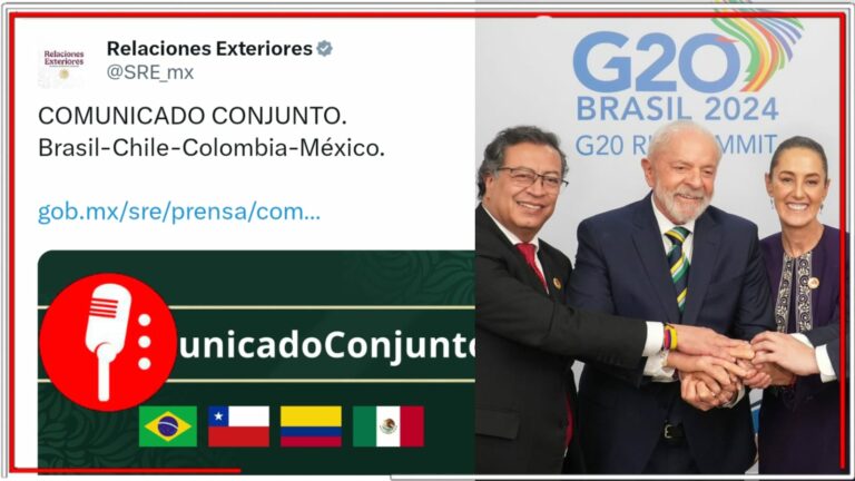 México, Brasil, Colombia y Chile hacen urgente llamado conjunto a evitar más tensiones armamentísticas entre Rusia y Ucrania