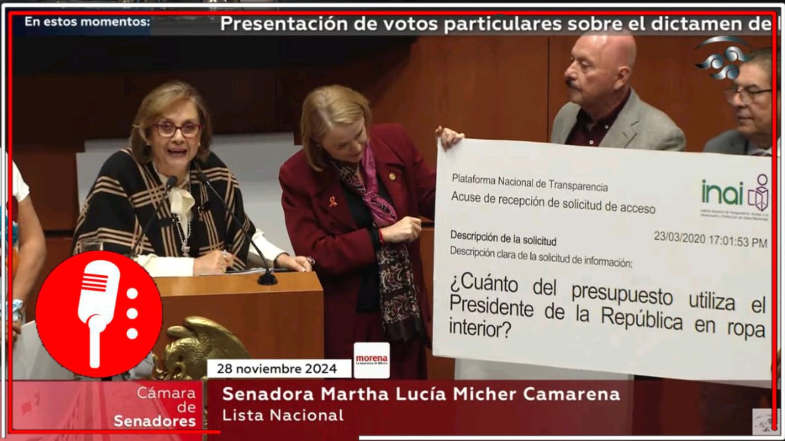 ¿Transparencia?, más bien era el Instituto “Tapadera” para la corrupción del PRIAN; senadora de Morena, Malú Micher, da exhibidota a funcionarios del INAI y a la oposición