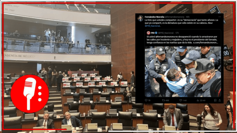 Gerardo Fernández Noroña pone en su lugar al PRI tras ausencia reiterada en las sesiones del Senado