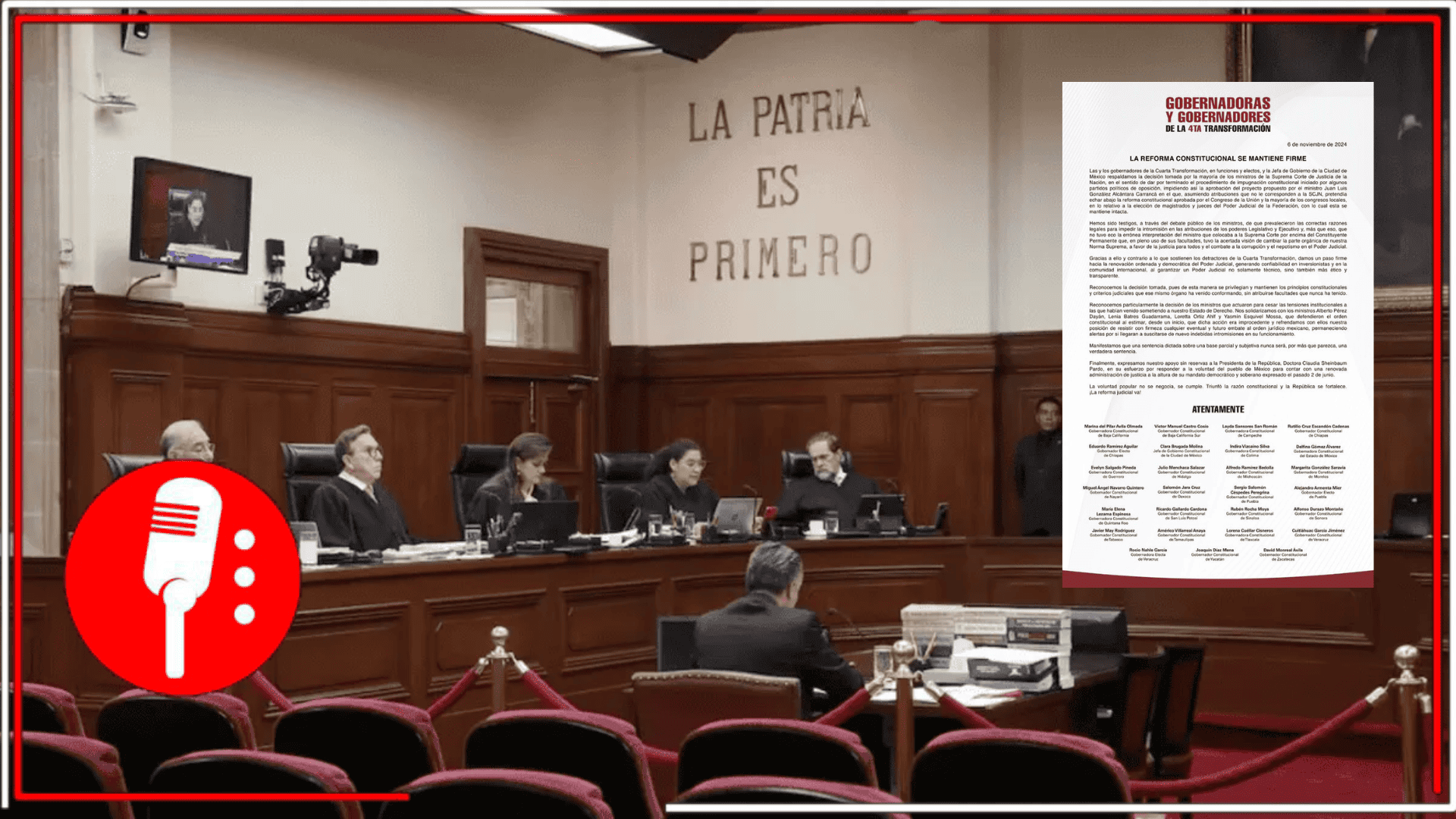 Gobernadores de la 4T respaldan fallo de la Suprema Corte y defienden Reforma Judicial