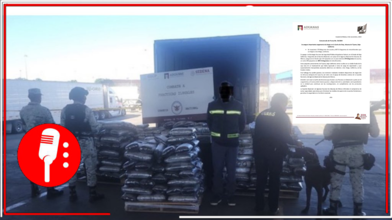 Autoridades aseguran cargamento de cocaína y metanfetamina en la Garita de Otay