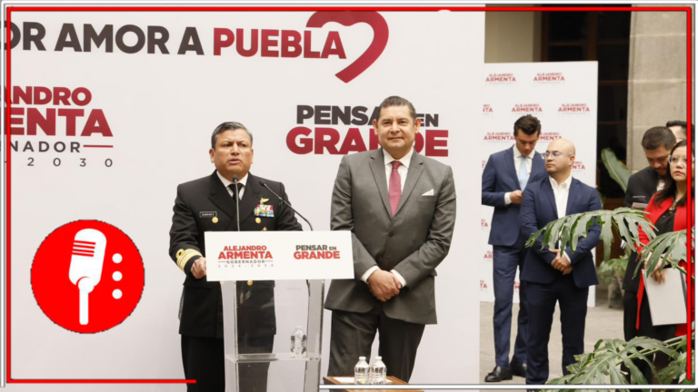Alejandro Armenta anuncia nombramiento del vicealmirante Francisco Sánchez González como próximo titular de la SSP en Puebla