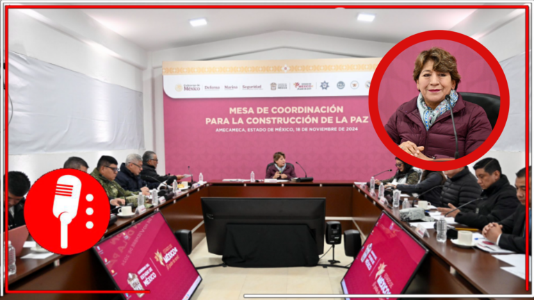 Delfina Gómez destaca reducción de delitos en la Mesa de Coordinación para la Construcción de la Paz, en Amecameca