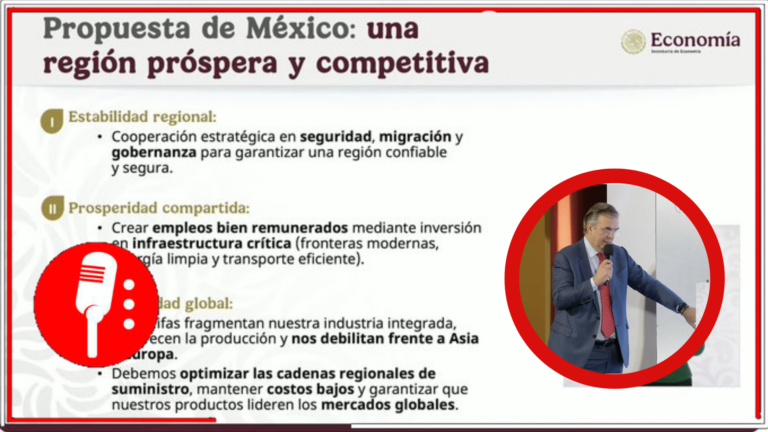 México propone una región fuerte y competitiva para evitar aranceles de EUA, destaca Marcelo Ebrard